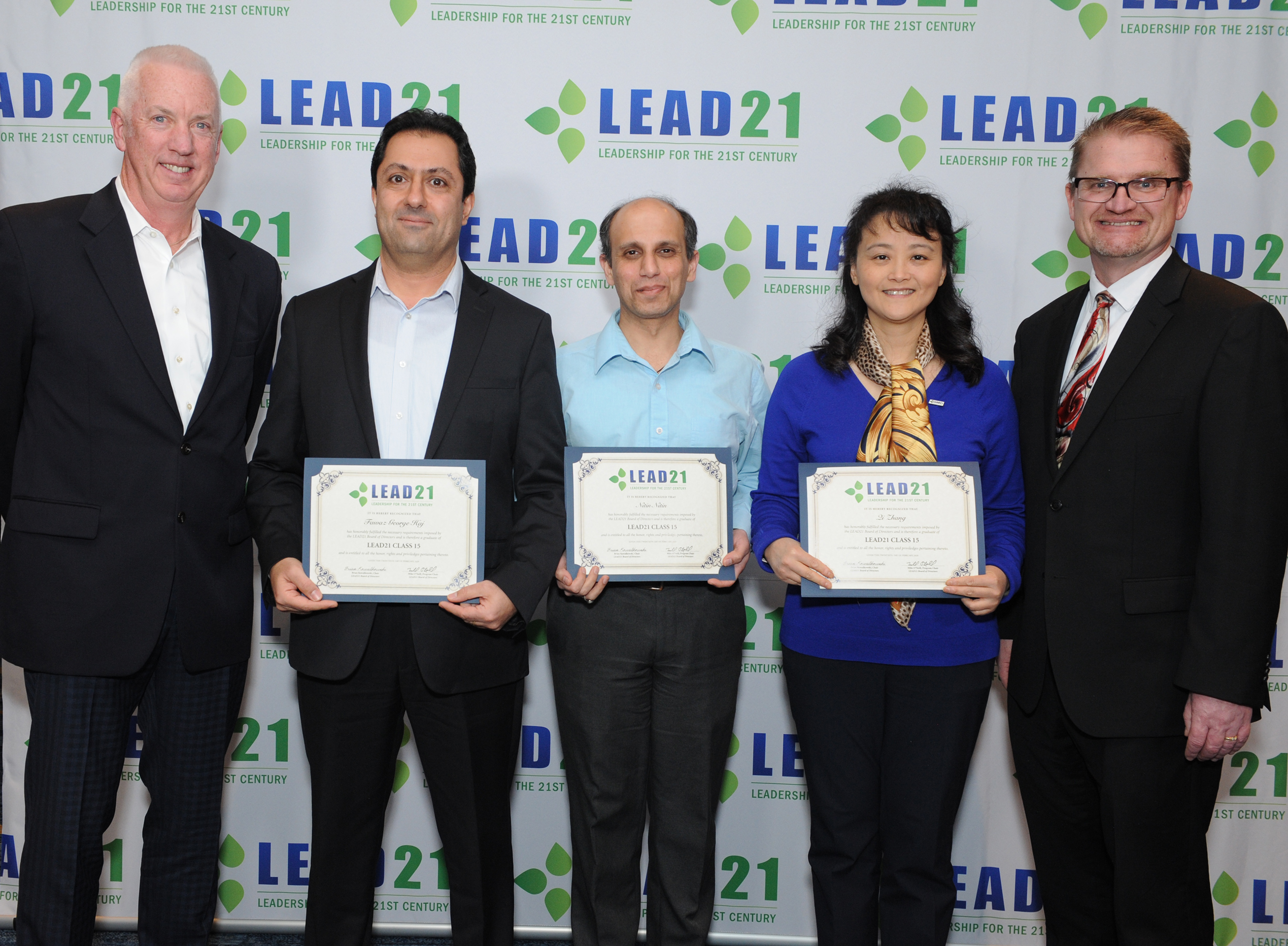 LEAD21 program chair Mike O’Neill from the University of Connecticut, UC Davis nutrition professors Fawaz Haj and Nitin, UC Davis environmental toxicology professor Qi Zhang, and Lead 21 board chair Brian Kowalkowski from the College of Menominee Nation