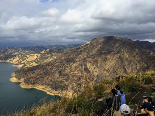 Hikers overlook Lake Berryessa from Stebbins Cold Canyon Natural Reserve in 2016. (Alexandra Weill, UC Davis)