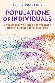 Book cover: Populations of Individuals by Kent J. Bradford, multicolored dotted waves