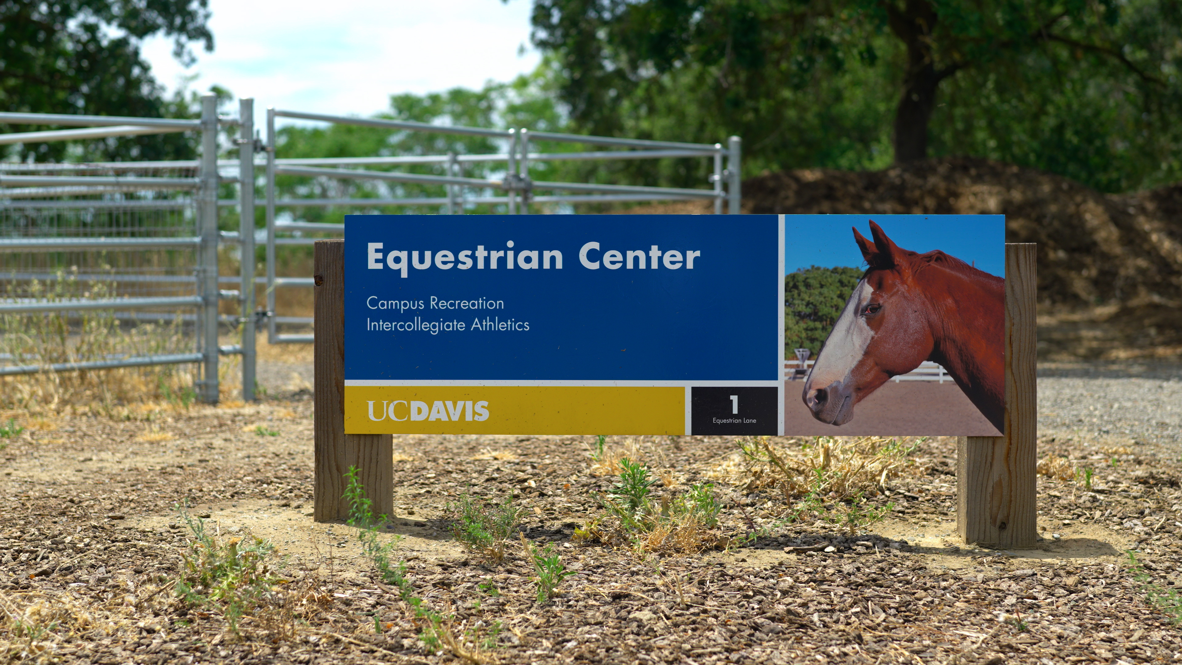 Equestrian Center sign at UC Davis