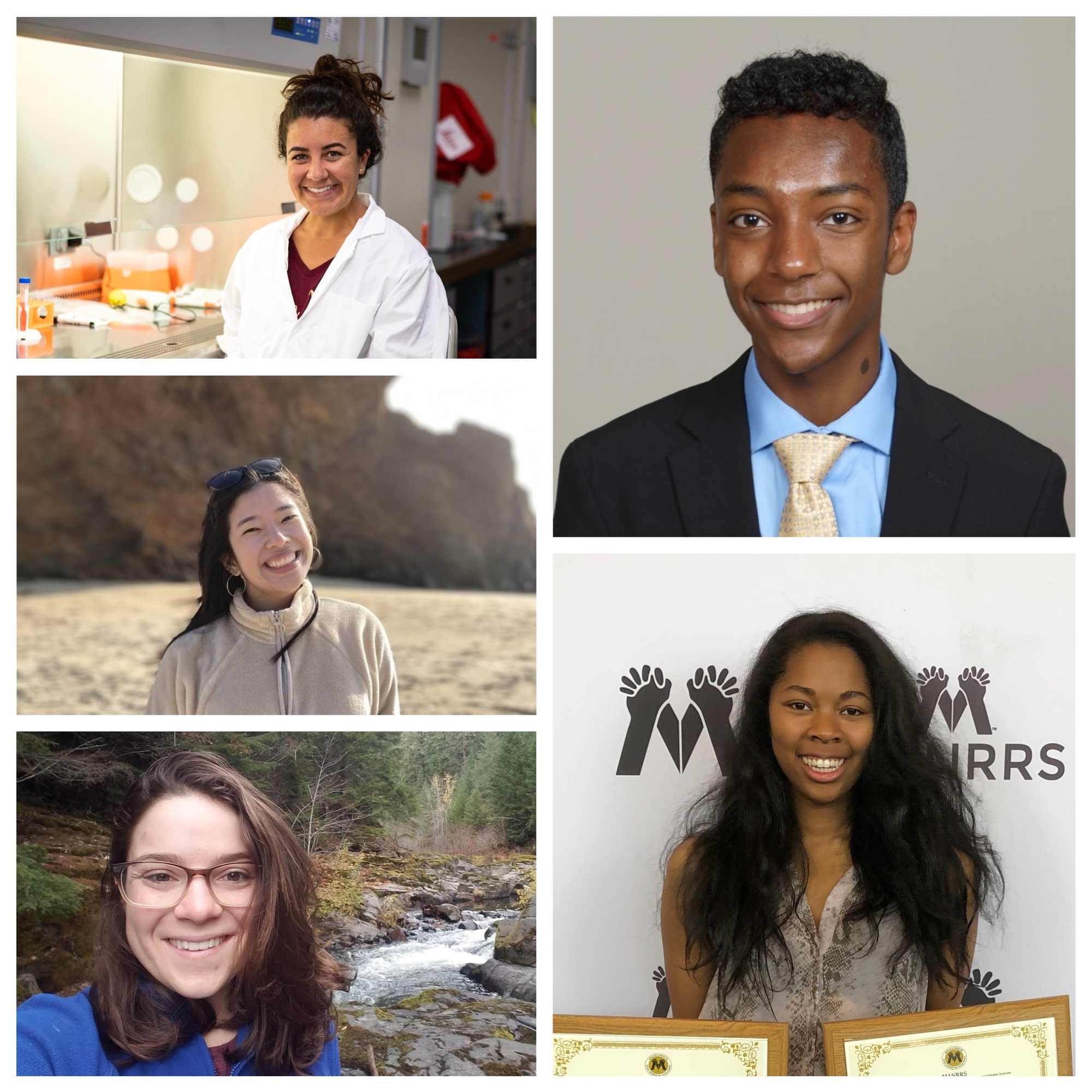 Collage of students on the MANRRS board at UC Davis