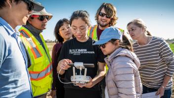 Students learn how to fly a drone in our “Introduction to Unmanned Aerial Systems for Agriculture and Environmental Science” course.