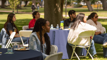 During a recent “Picnic with the Dean” event, students asked questions about academic advising, mental health resources and student services.