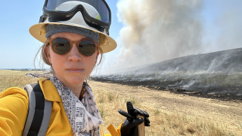 Emily Schlickman, professor of landscape architecture, has participated in controlled burns with local fire agencies as well as cultural burns with local tribes, including the Yocha Dehe Wintun Nation, in recent months.