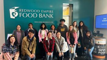 CA&ES led a group of students on a spring break service trip to Bodega Bay and Sonoma County.  The student volunteers joined the Redwood Empire Food Bank to help package 15,000 pounds of donated food and assisted at other local organizations.