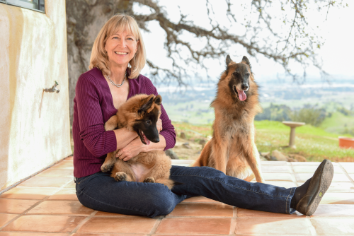 Anita Oberbauer, executive associate dean and professor in animal science, photographed with her dogs at her home in Vacaville.