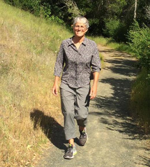 Professor Susan Harrison on a field trip last week along the Central Coast.