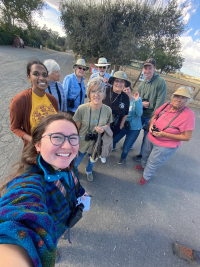 A selfie with Yolo Audubon Society members. (Malia Reiss, UC Davis)