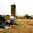 Professor Graham Fogg (left) and Cooperative Extension Specialist Thomas Harter, both of the Department of Land, Air, and Water Resources, have been studying California's groundwater for decades. Photo taken at a well on the UC Davis campus.