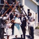 Karen Zamudio's parents loved the outdoors, so they were greeted with a wedding arch of skis after they tied the knot in 1956.