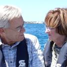 Bill and Linda Sullivan on a tour of the Galápagos Islands. (Courtesy)